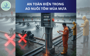 AN TOÀN ĐIỆN TRONG AO NUÔI TÔM MÙA MƯA