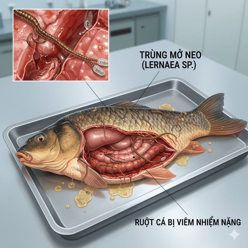 TRÙNG MỎ NEO KÝ SINH BÊN TRONG RUỘT 