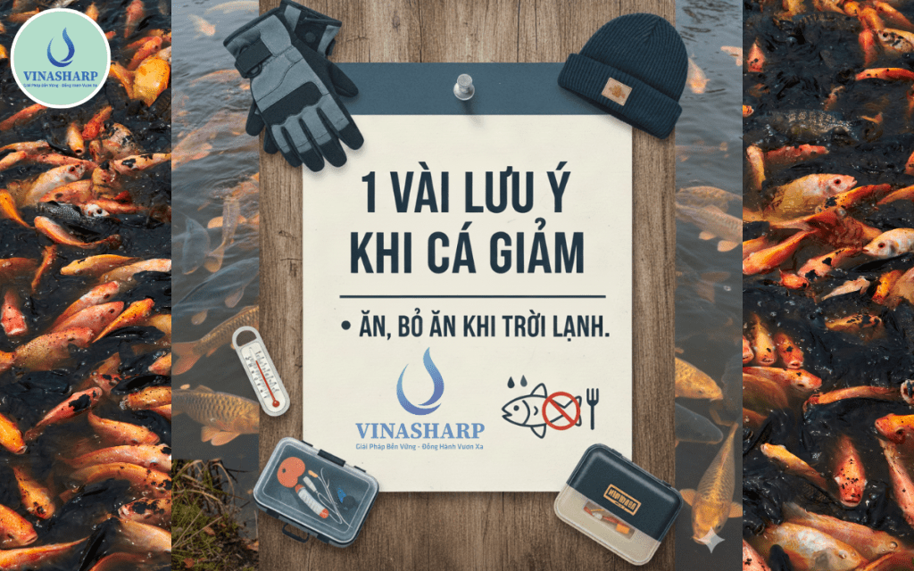 1 VÀI LƯU Ý KHI CÁ GIẢM ĂN, BỎ ĂN KHI TRỜI LẠNH