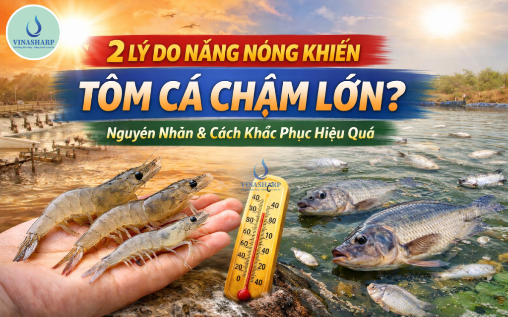 2 LÝ DO NẮNG NÓNG KHIẾN TÔM CÁ CHẬM LỚN? NGUYÊN NHÂN VÀ CÁCH KHẮC PHỤC HIỆU QUẢ