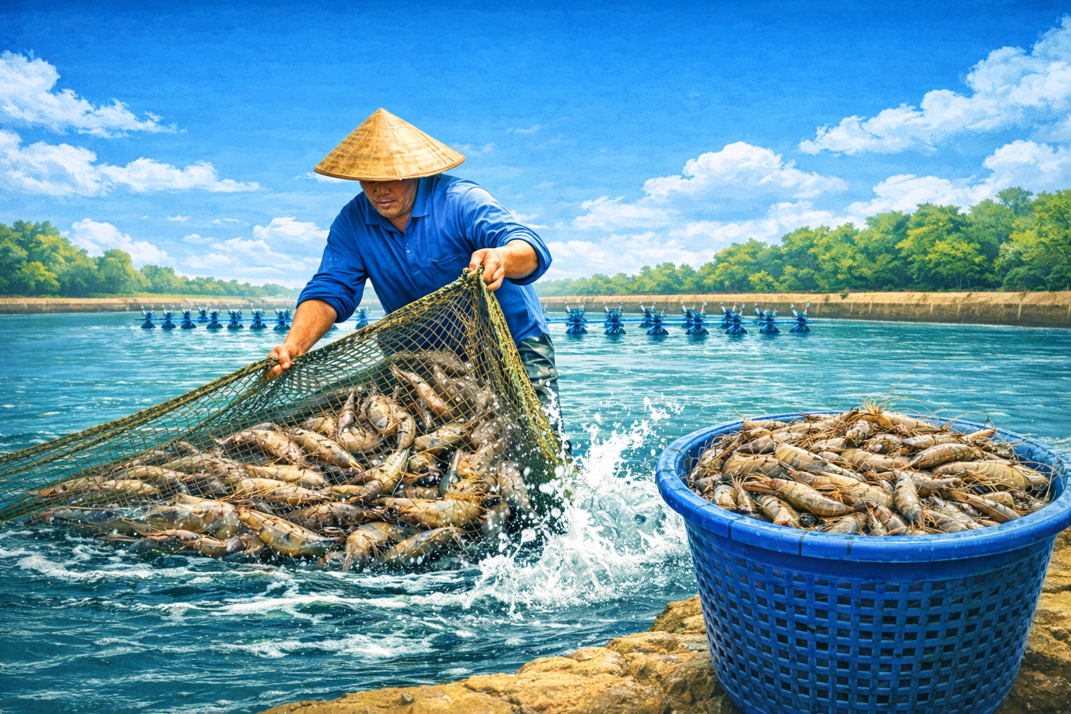 Tổng Quan Giai Đoạn Tôm Gần Thu Hoạch