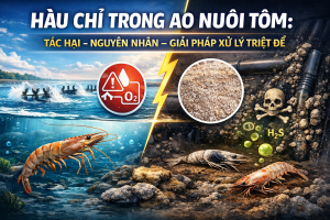 HÀU CHỈ TRONG AO NUÔI TÔM: TÁC HẠI, NGUYÊN NHÂN VÀ GIẢI PHÁP XỬ LÝ TRIỆT ĐỂ