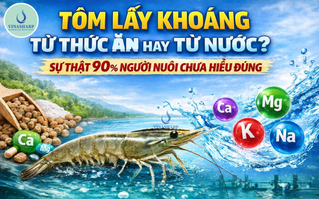 TÔM LẤY KHOÁNG TỪ THỨC ĂN HAY TỪ NƯỚC? SỰ THẬT 90% NGƯỜI NUÔI CHƯA HIỂU ĐÚNG