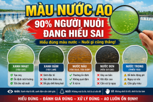 MÀU NƯỚC AO – 90% NGƯỜI NUÔI ĐANG HIỂU SAI