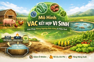 Mô hình VAC kết hợp vi sinh: Giải pháp nông nghiệp tuần hoàn bền vững, tiết kiệm chi phí