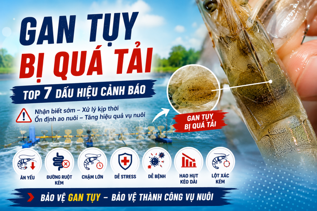Top 7 dấu hiệu gan tụy bị quá tải ở tôm và cách xử lý hiệu quả