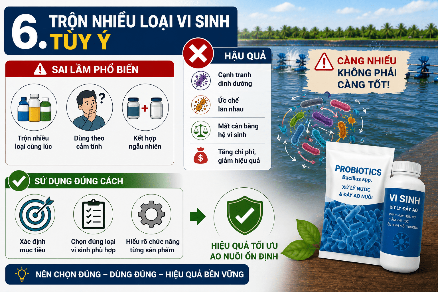 Trộn Nhiều Loại Vi Sinh Tùy Ý