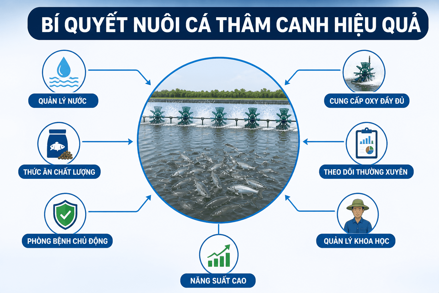 Bí quyết nuôi cá thâm canh hiệu quả