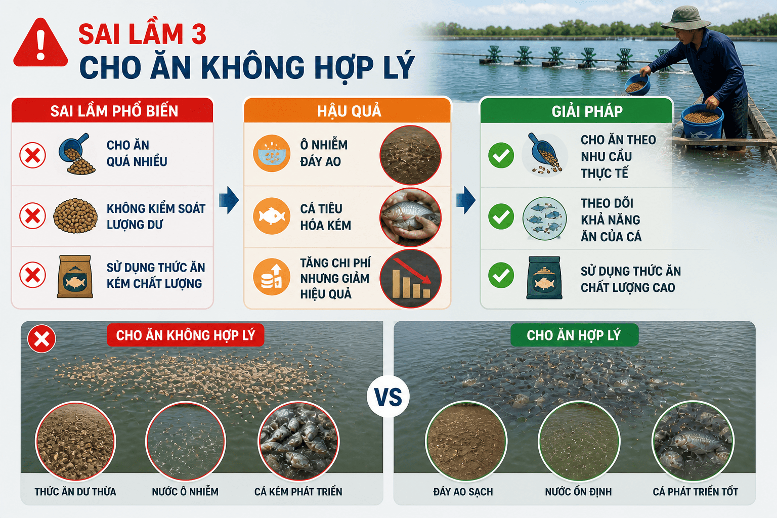 Sai lầm 3: Cho ăn không hợp lý