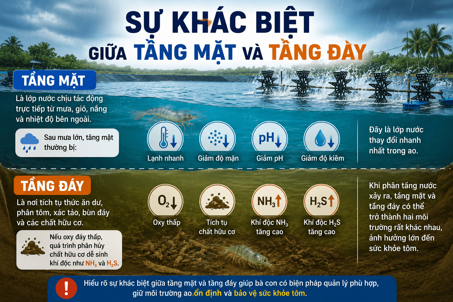 Sự khác biệt giữa tầng mặt và tầng đáy