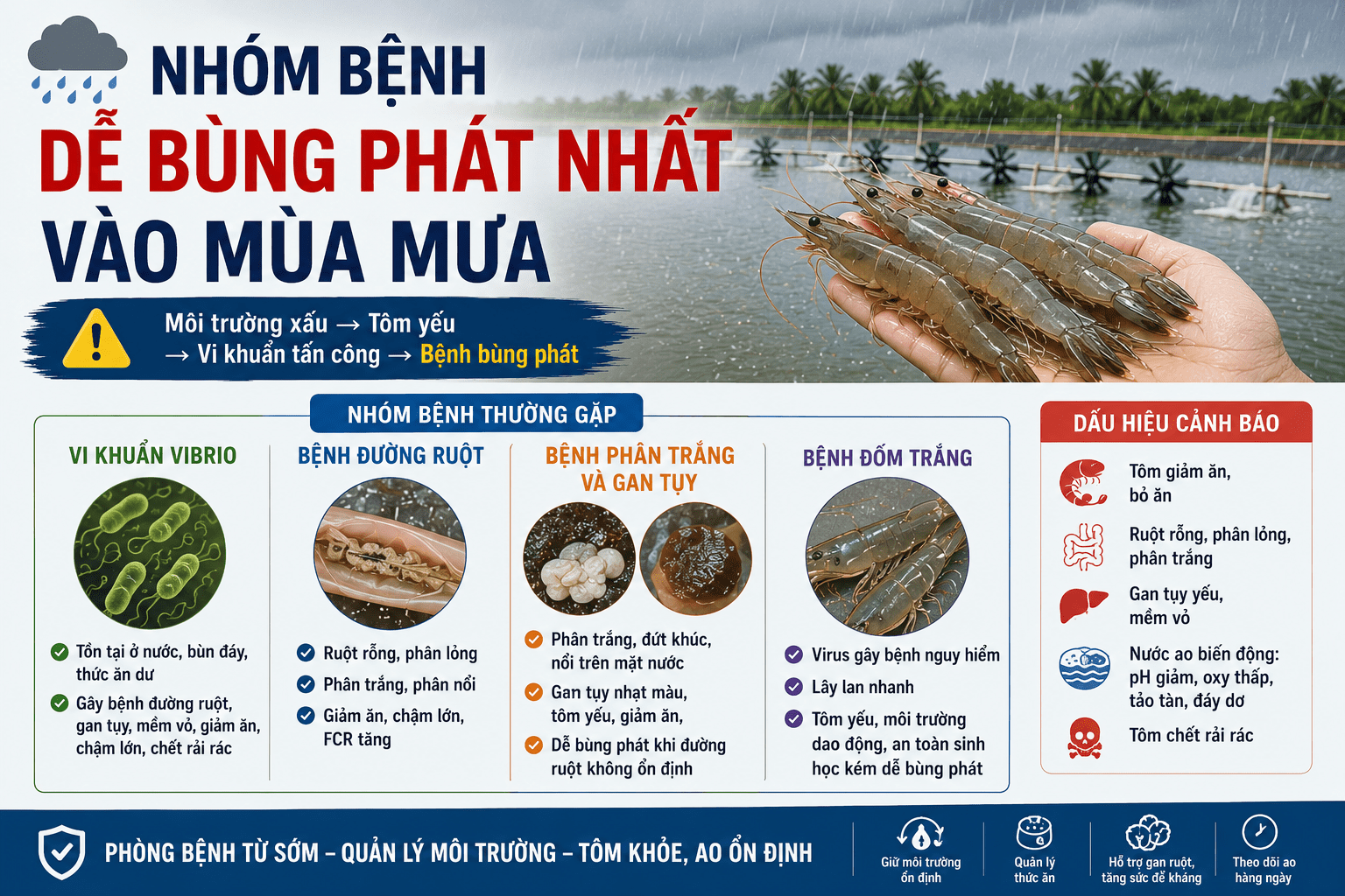 Nhóm bệnh nào dễ bùng phát nhất vào mùa mưa?