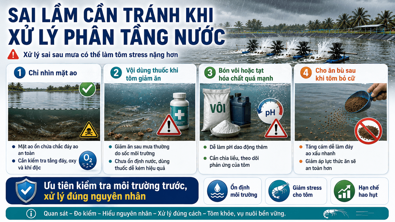 Sai lầm cần tránh khi xử lý phân tầng nước