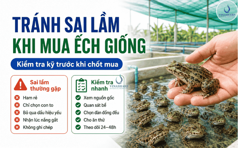 Những sai lầm phổ biến khi mua ếch giống
