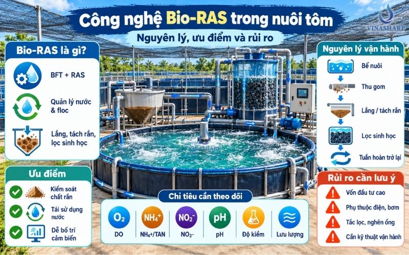 Công nghệ Bio-RAS trong nuôi tôm là gì?