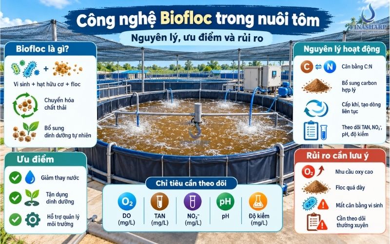 Công nghệ Biofloc trong nuôi tôm là gì?