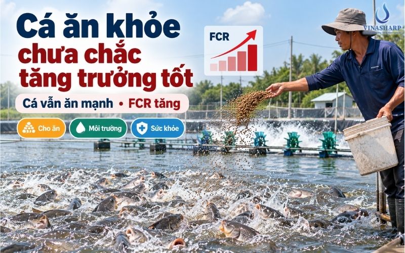Cá ăn khỏe chưa chắc tăng trưởng tốt