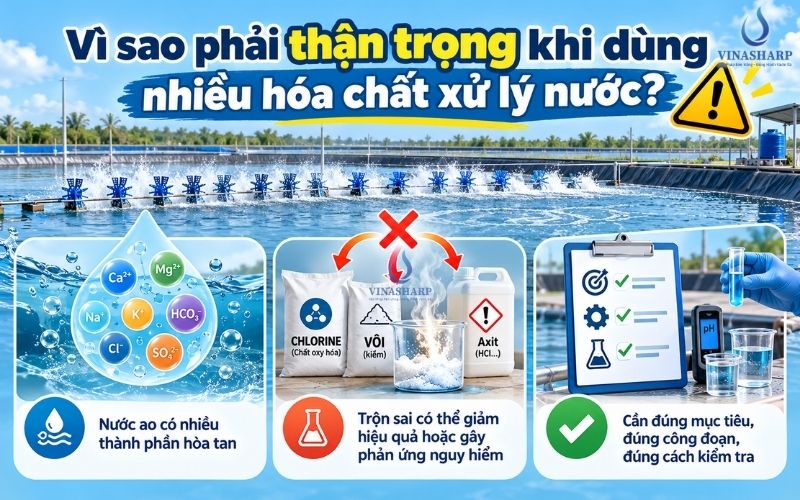 Vì sao phải thận trọng khi dùng nhiều hóa chất xử lý nước?
