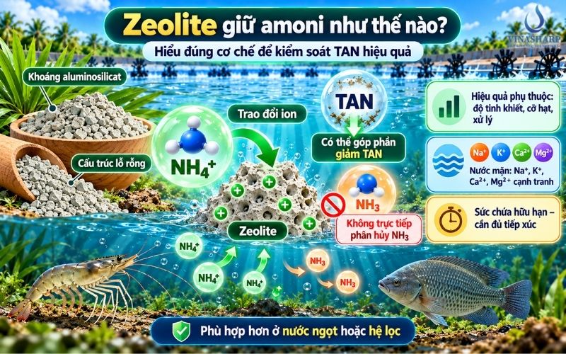 Zeolite là gì và giữ amoni bằng cách nào?